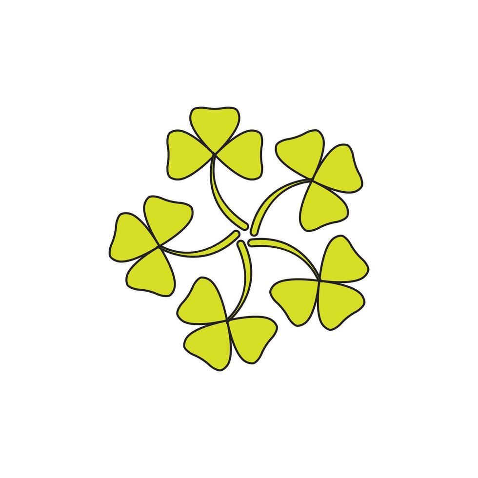 Abstract Clover logo template nature and symbol vector