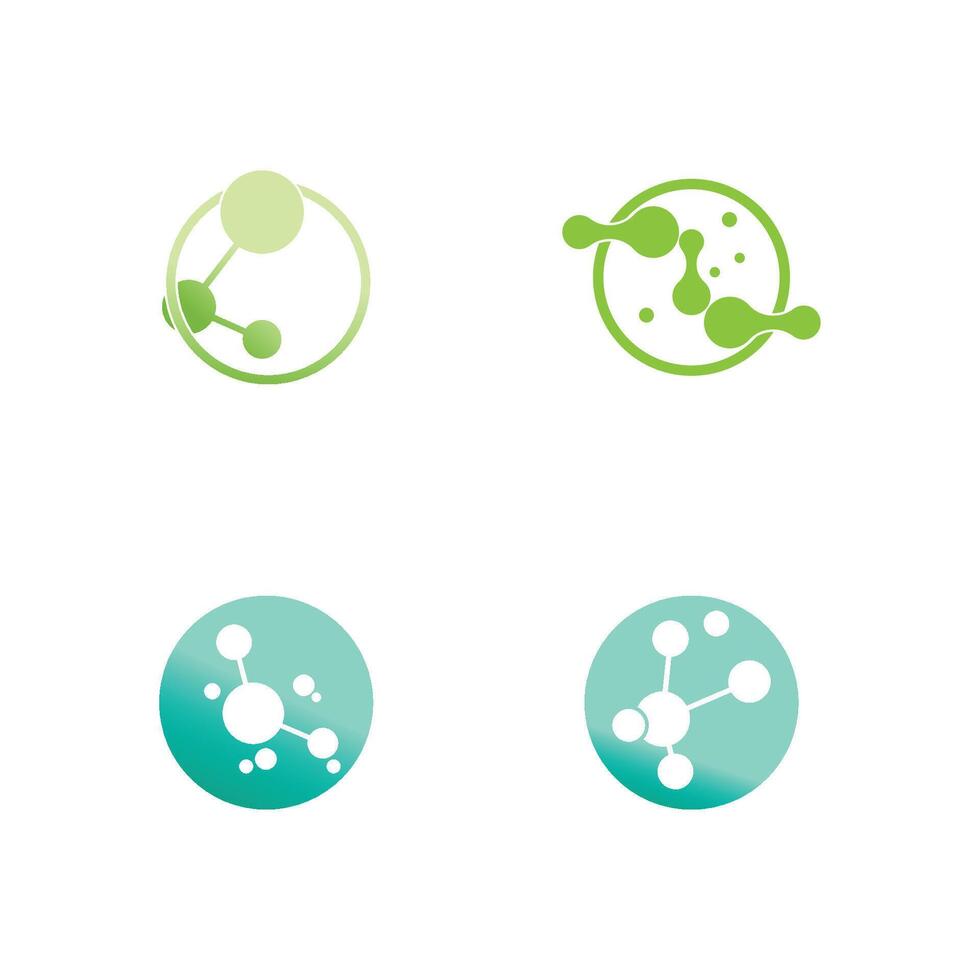 Simple set Molecule symbol logo template illustration design vector