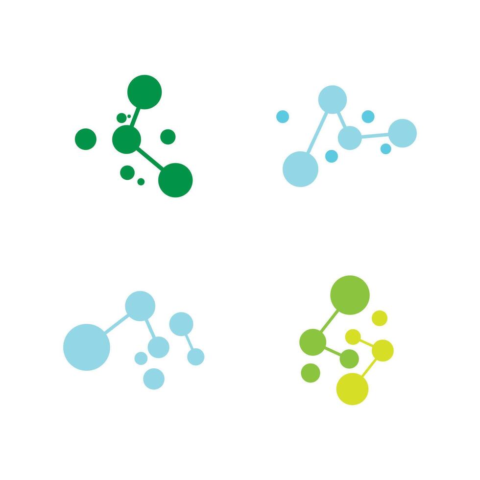 Set abstract Molecule symbol logo template illustration design vector