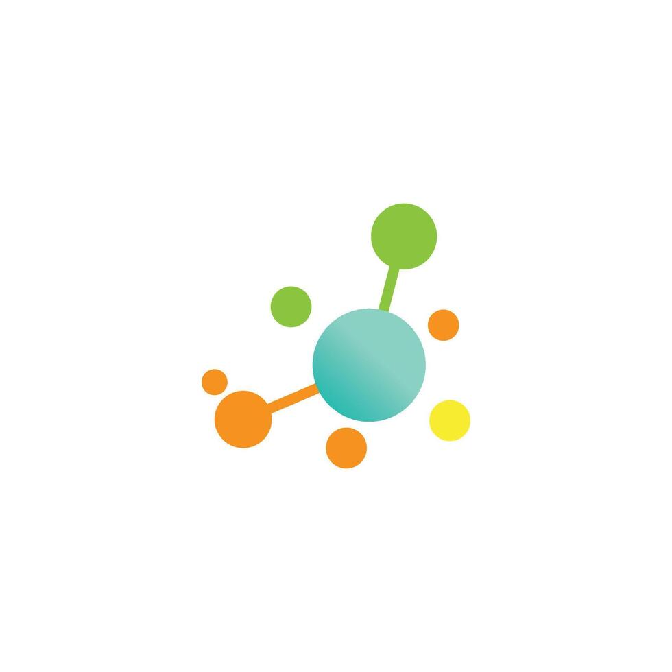 Simple identic Molecule symbol logo template illustration design vector