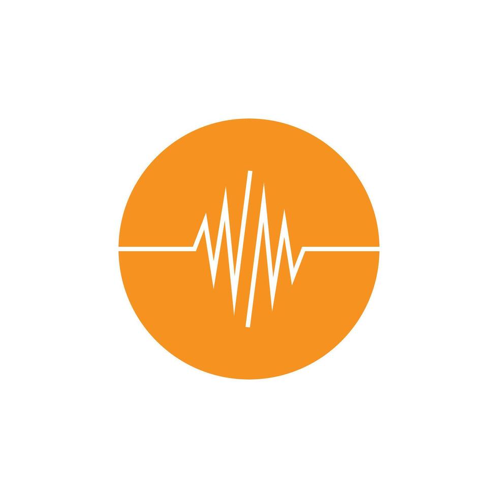 Pulse line illustration template element vector