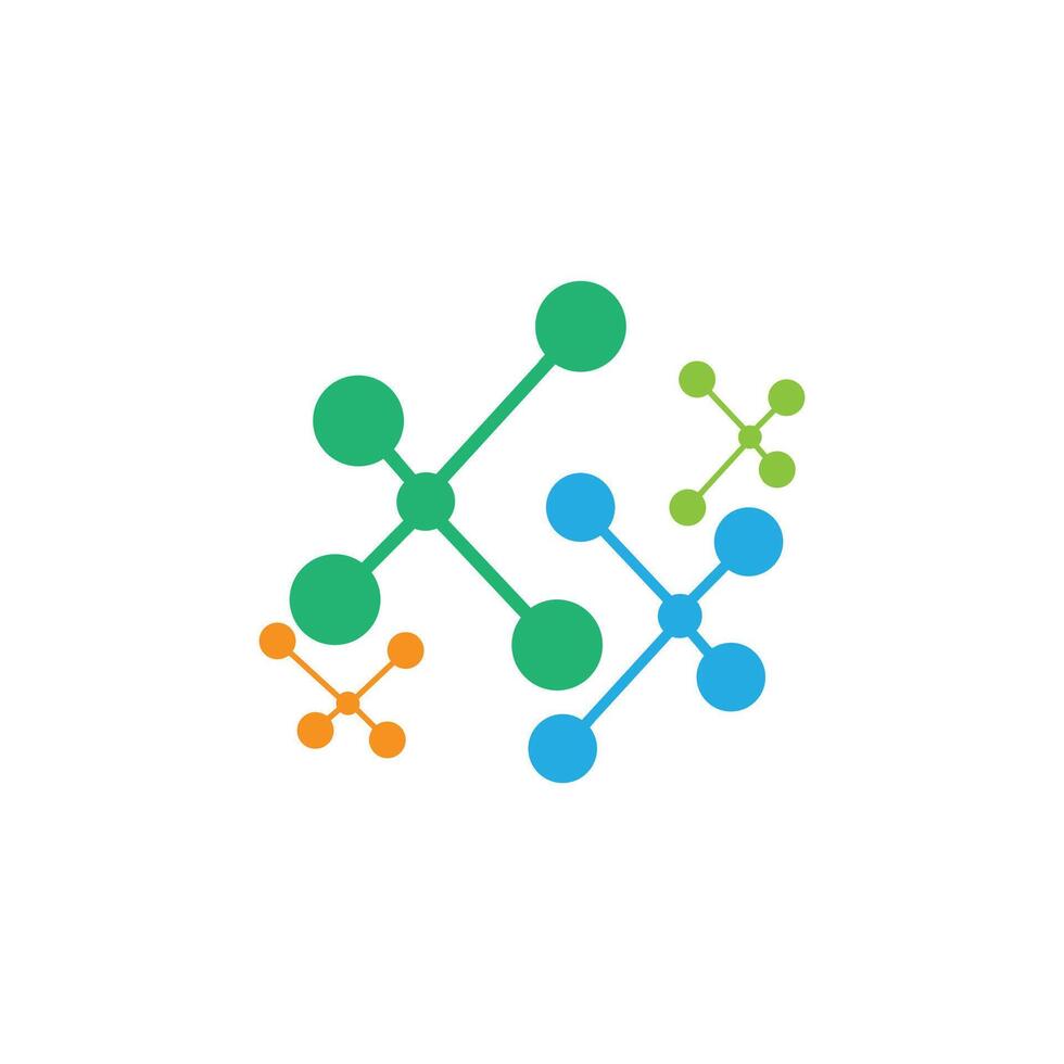Abstract Molecule symbol logo template vector