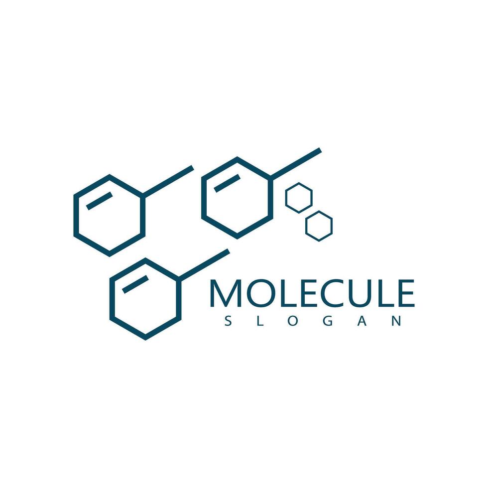 Stylized abstract Molecule symbol logo template illustration design vector