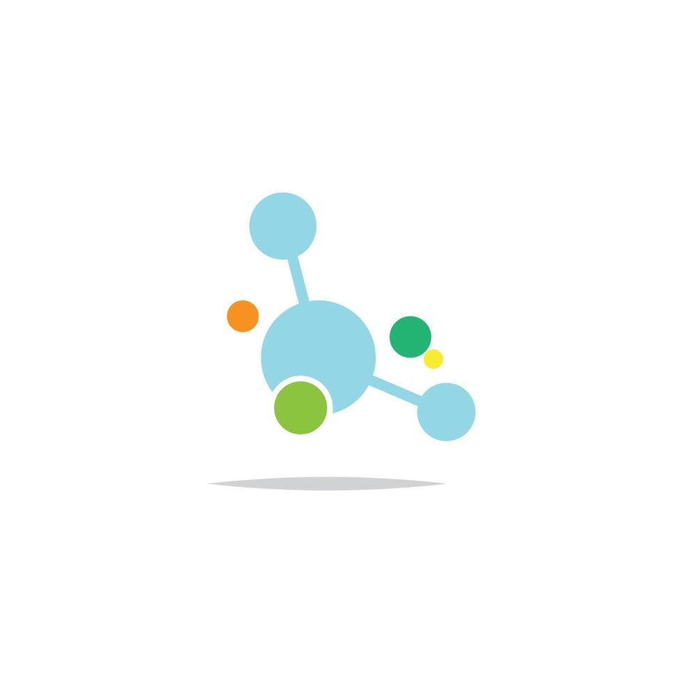 Molecule symbol logo identic dna template illustration design vector