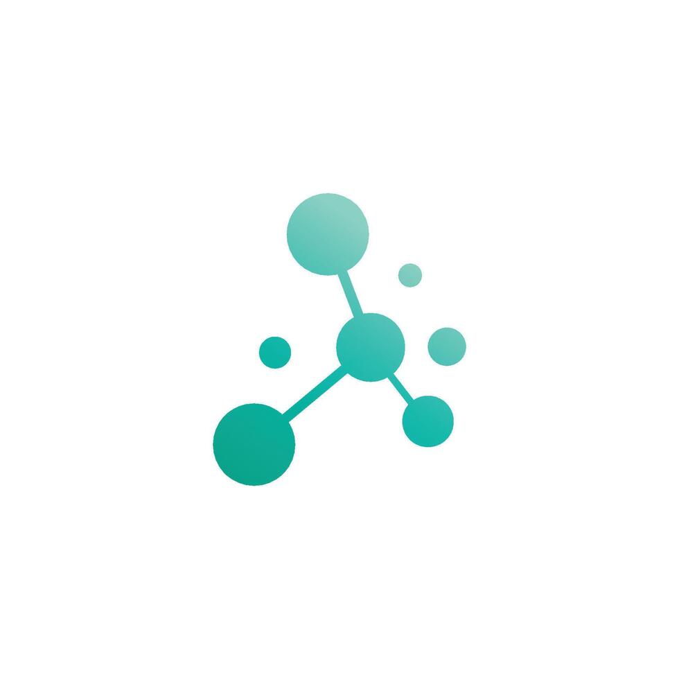 Stylized Molecule symbol logo illustration design vector