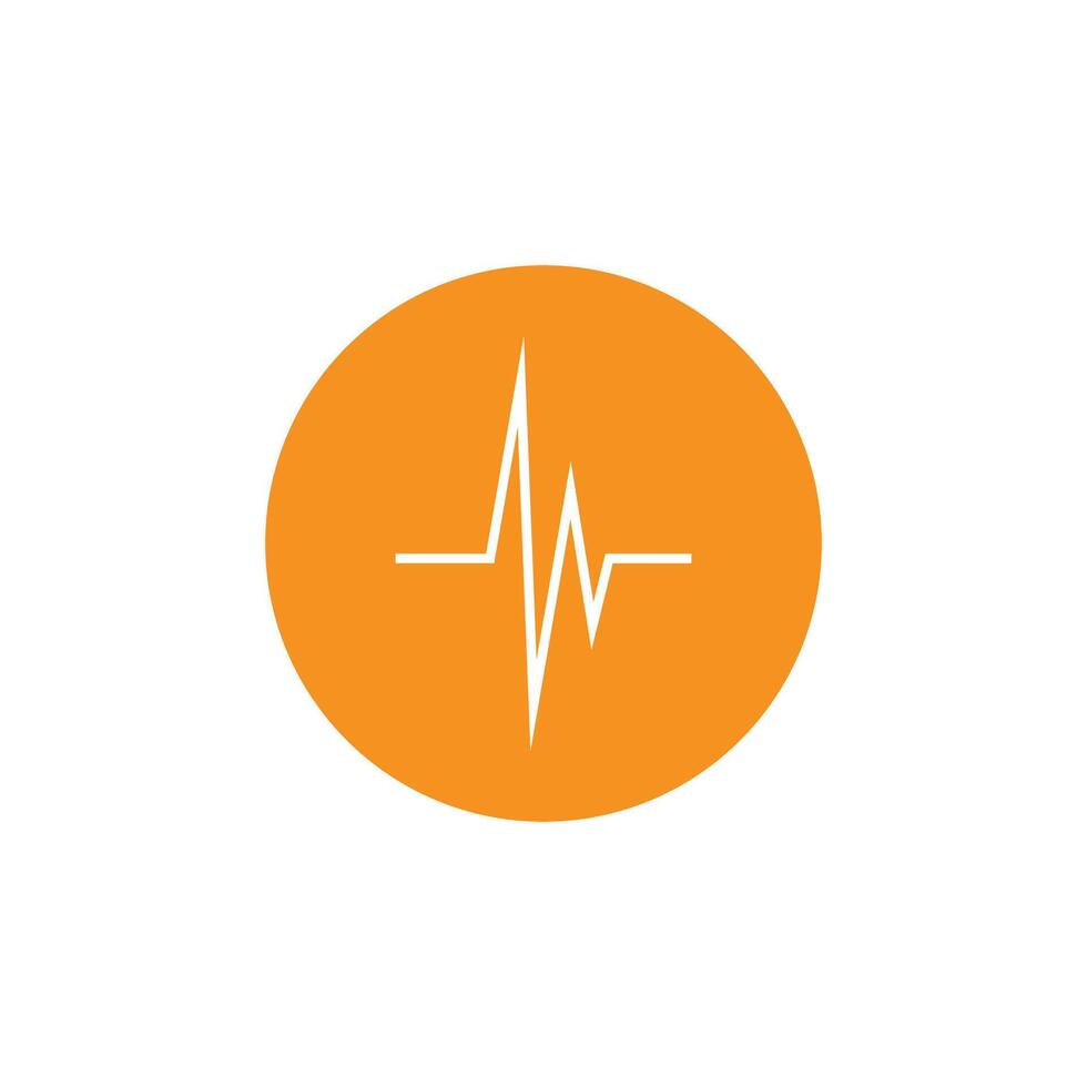 Simple Pulse line illustration template vector