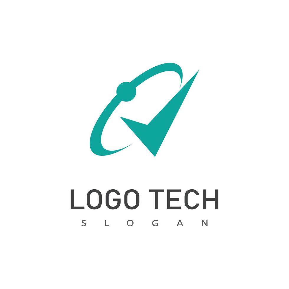 Technology logo template vector