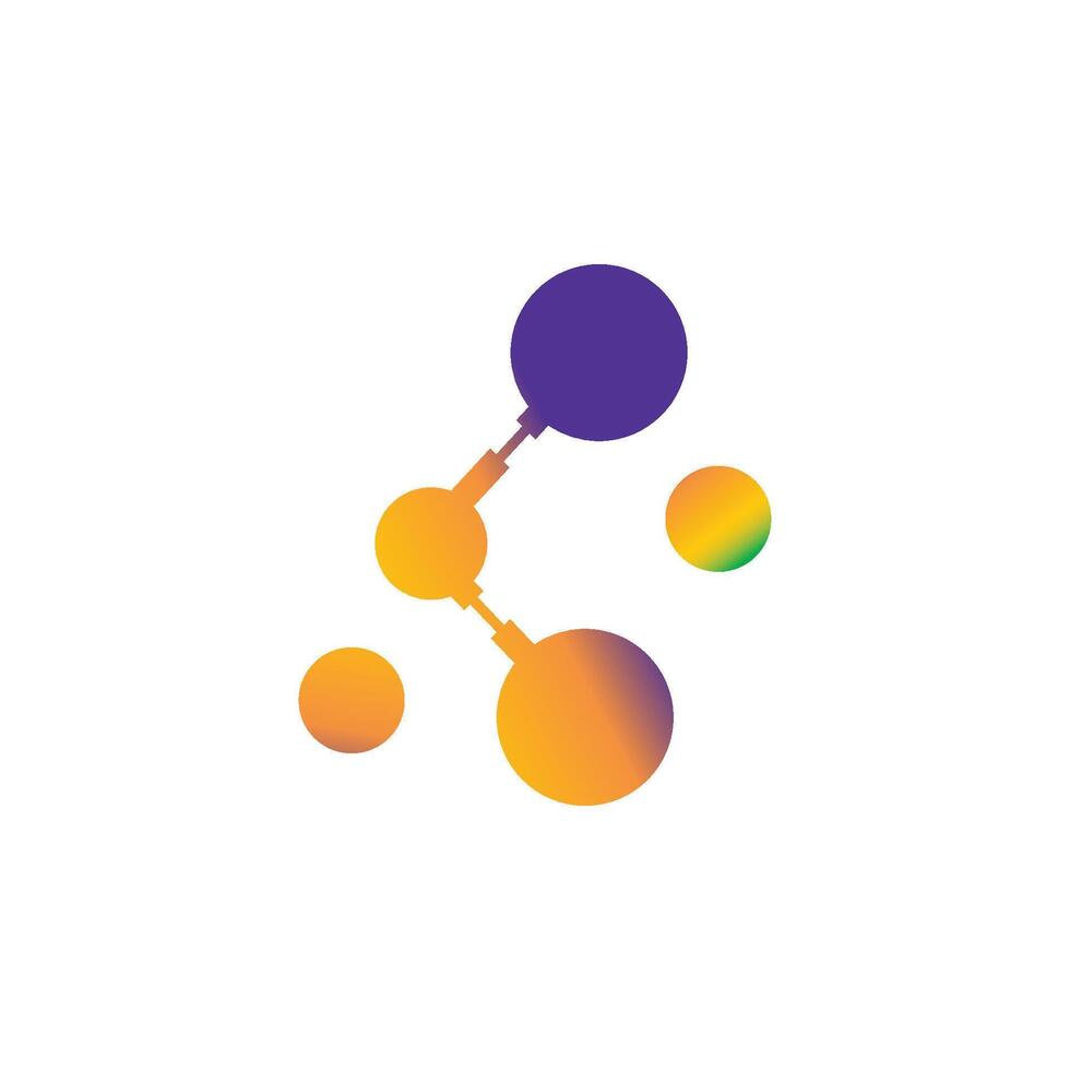 Molecule simple symbol logo template illustration design vector