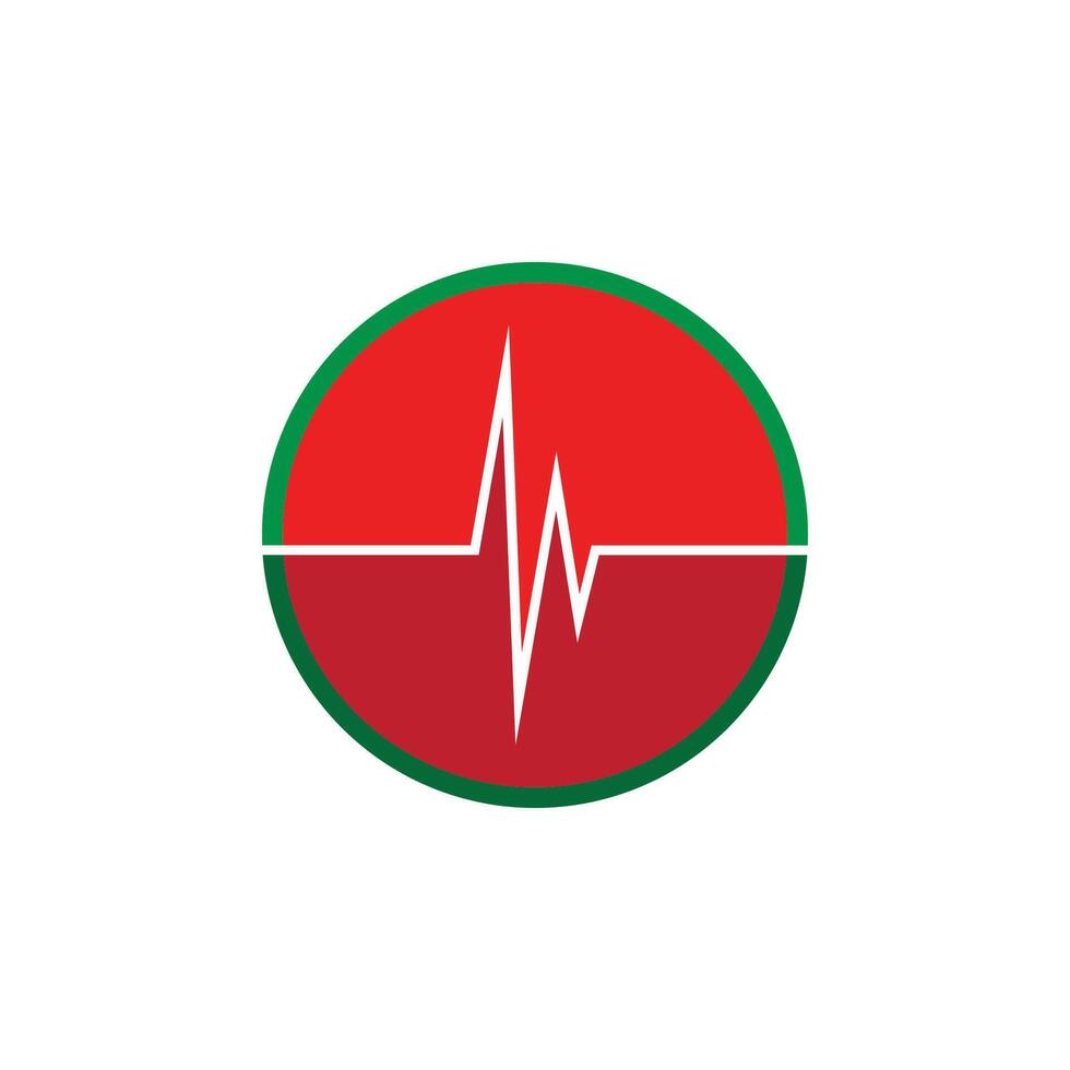 Pulse line illustration template logos vector