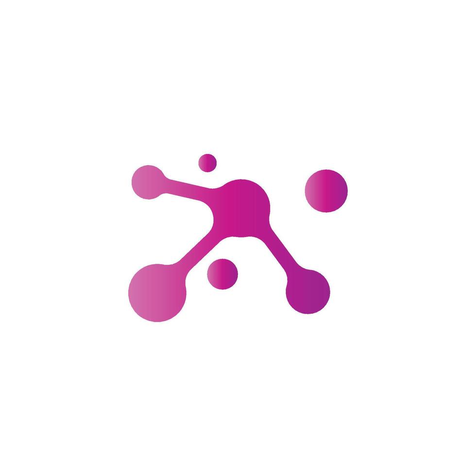 Simple Molecule symbol logo template illustration design vector