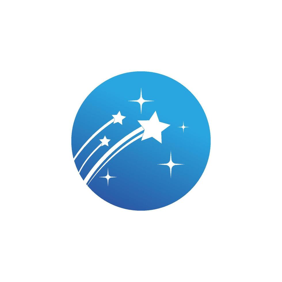 Star logo template element comet vector