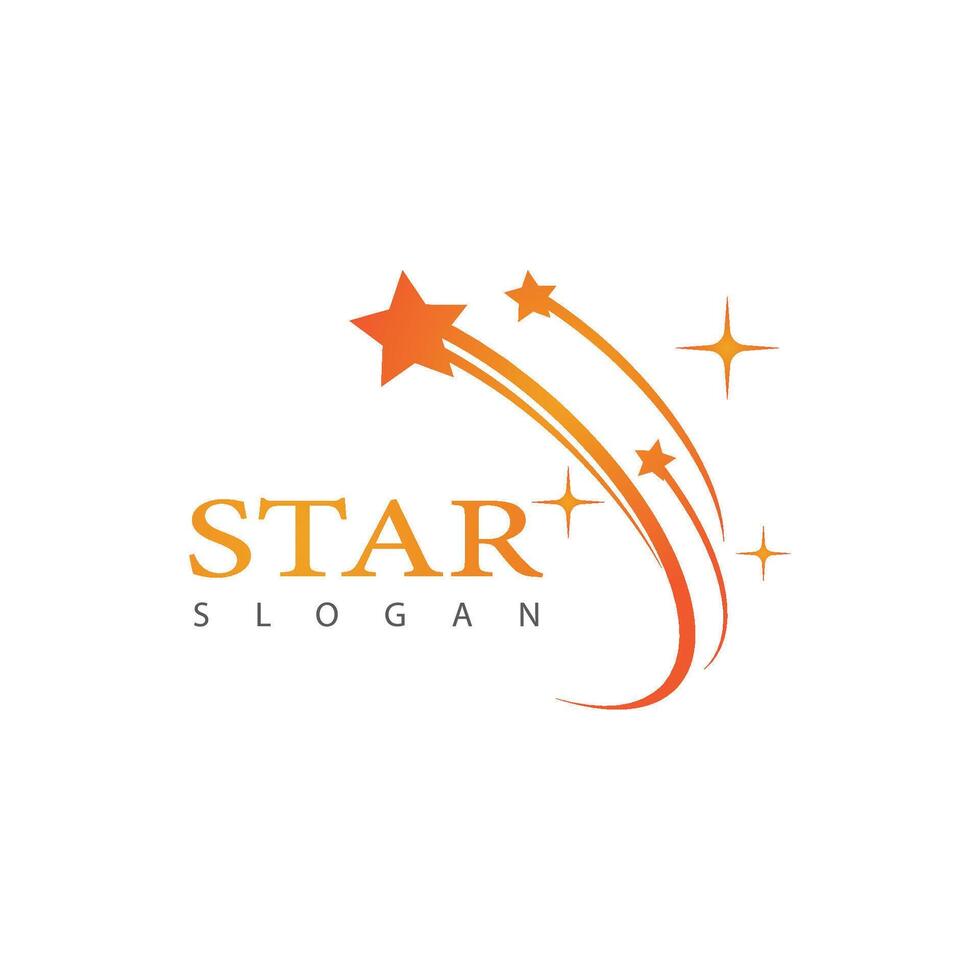 Star and comet logo template element symbol design vector