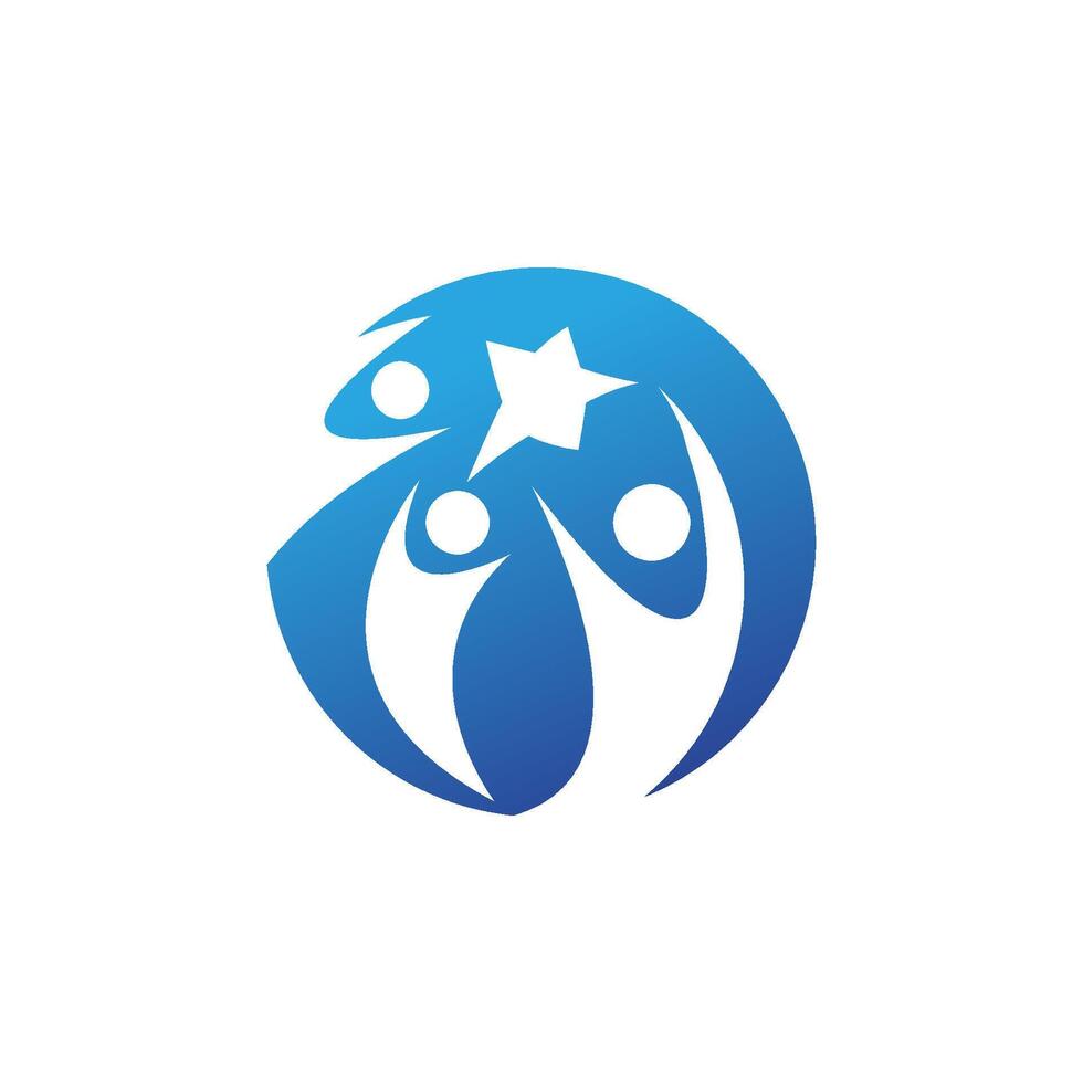 Star logo template element symbol people vector