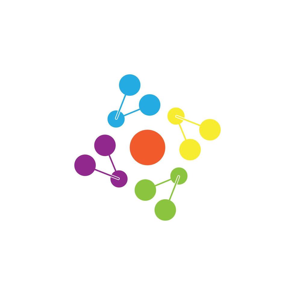 Identic Molecule symbol logo template vector