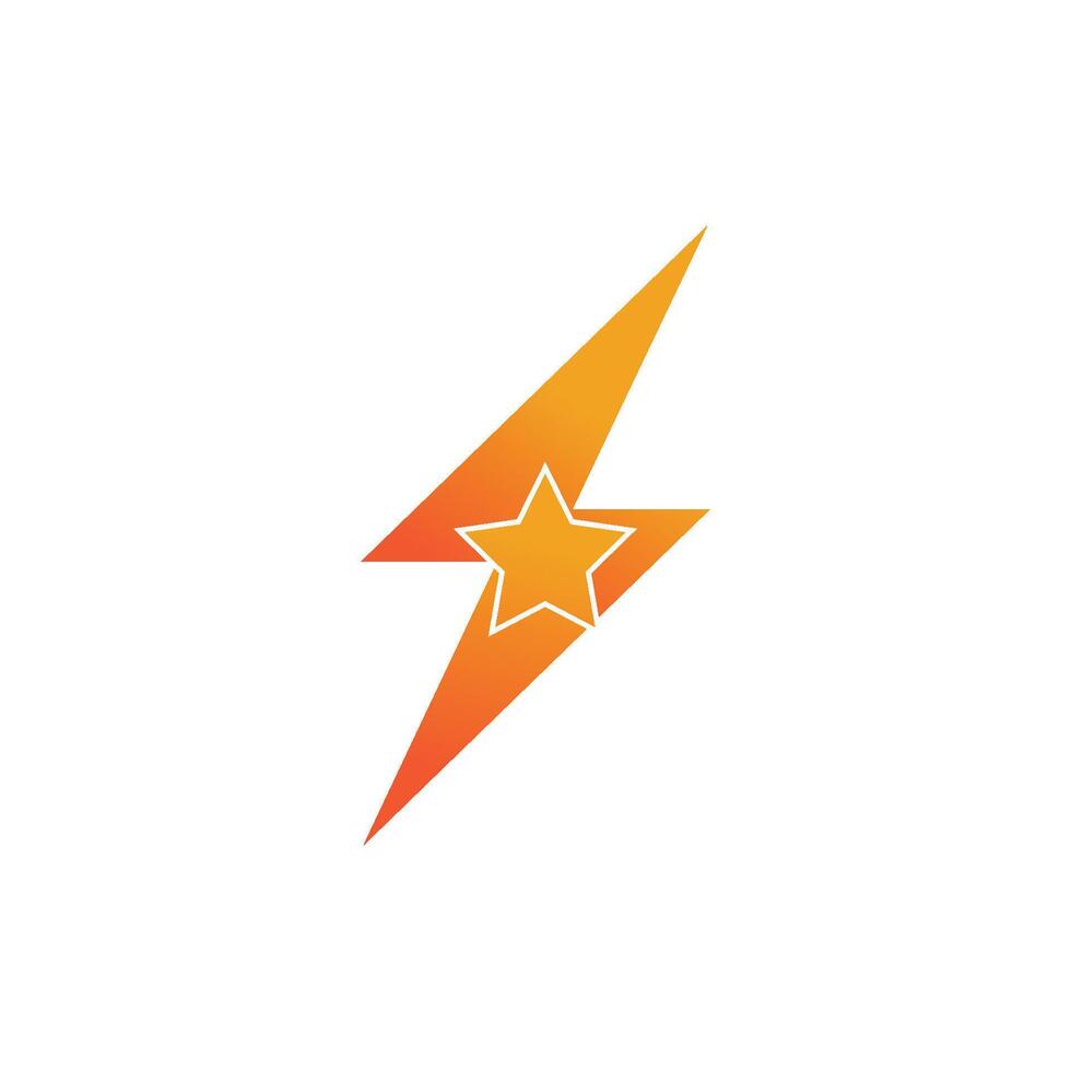 Lightning Star logo template element symbol design vector