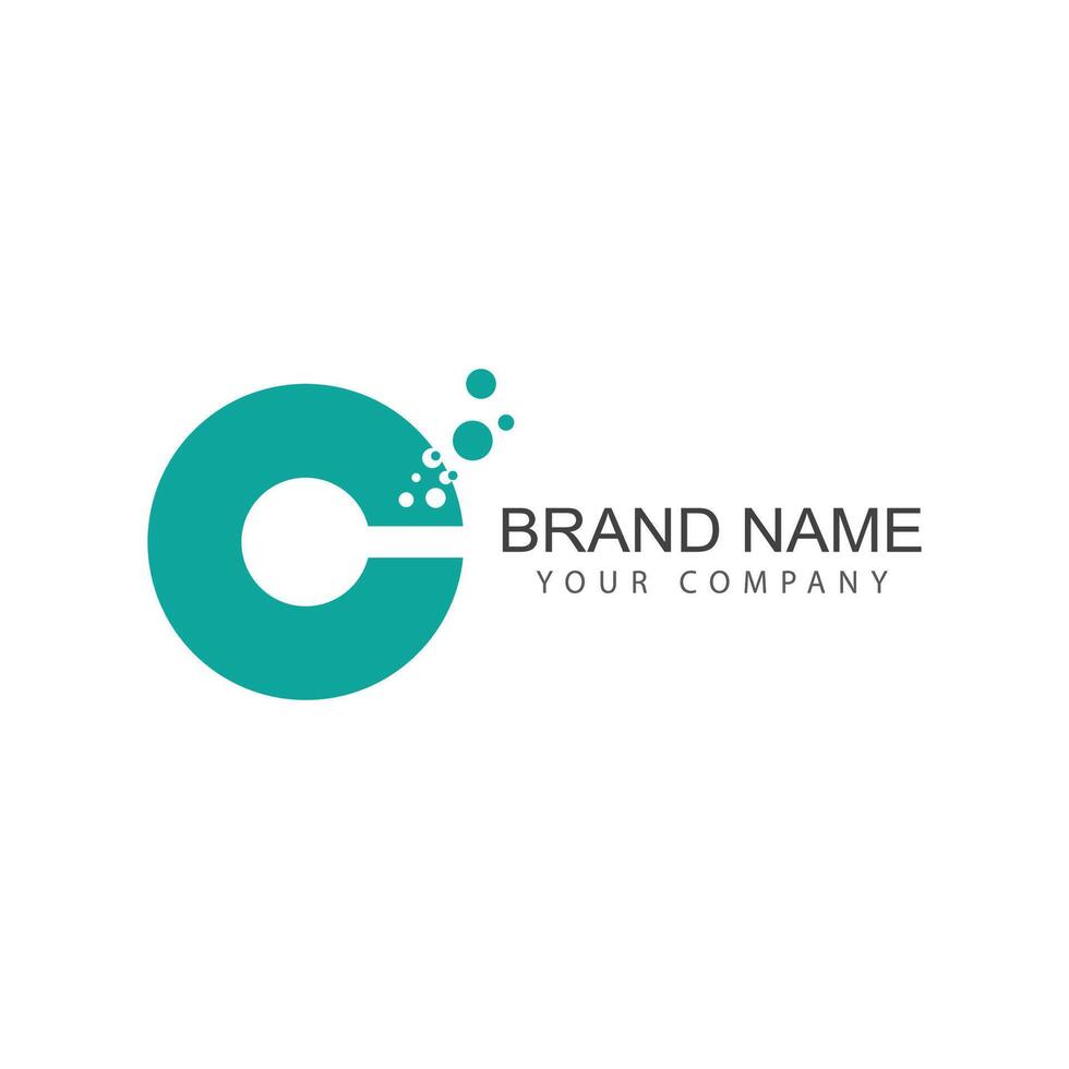 Abstract logos design featuring molecule dna vector
