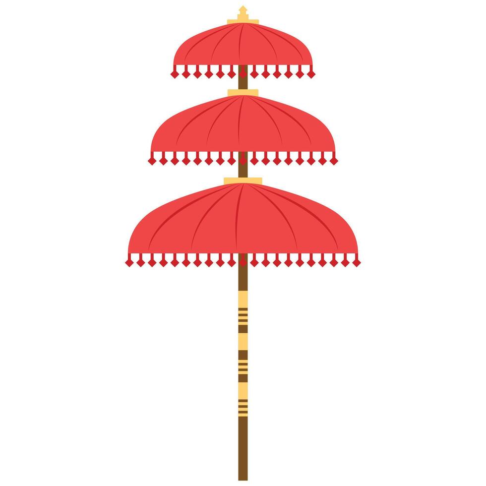 Traditional balinese umbrella called a payung. vector