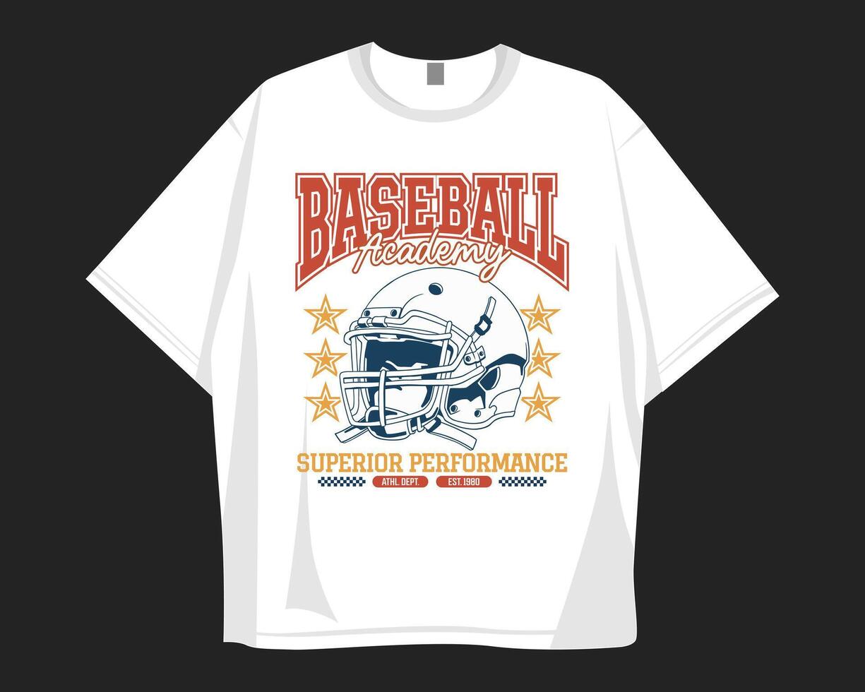 Vintage baseball graphic t shirt design for print vector