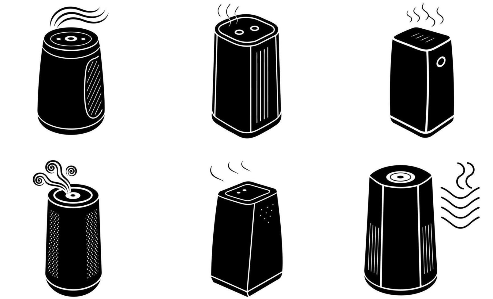 A smart air purifier vector