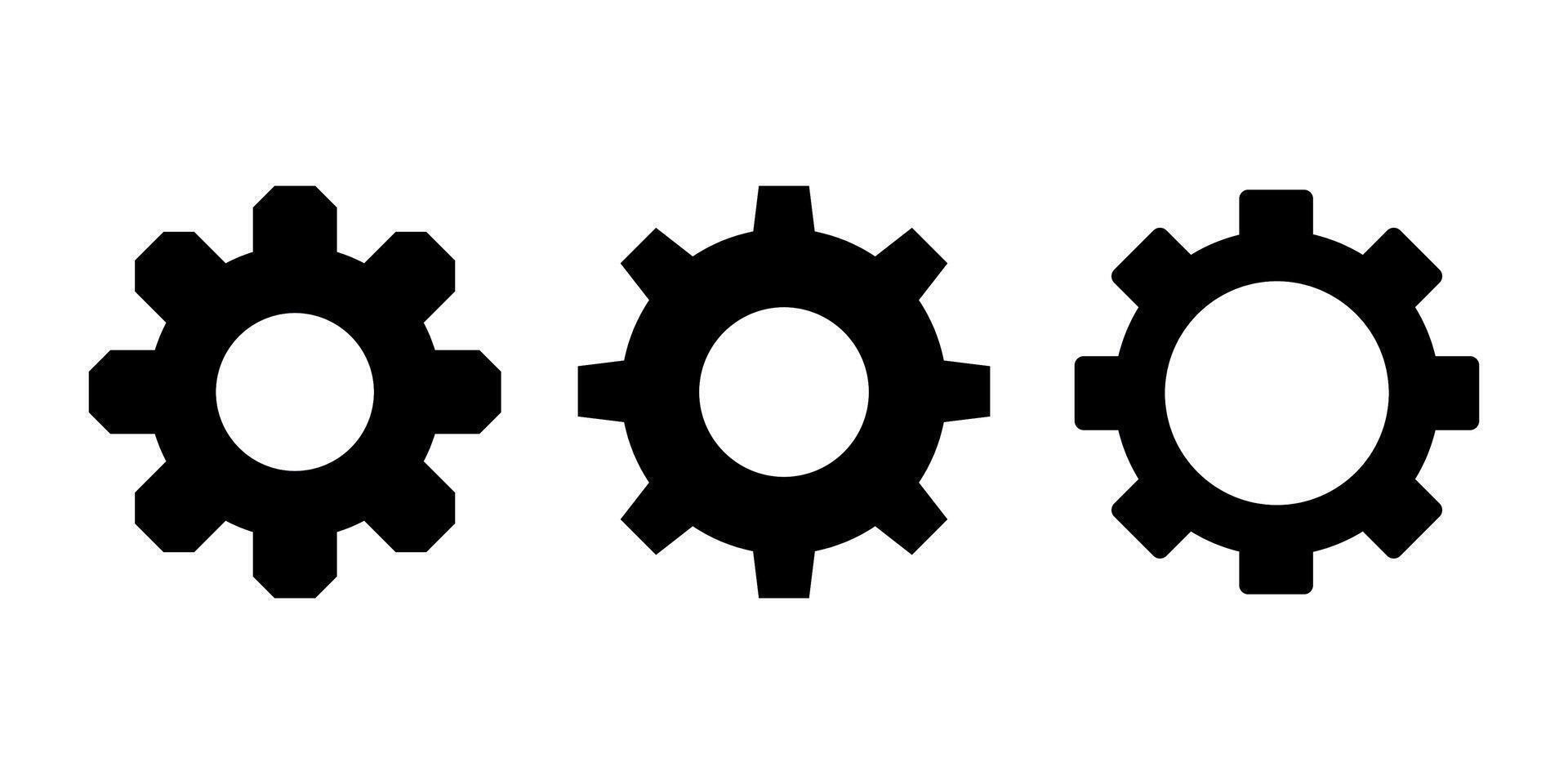 gear settings icon collection vector