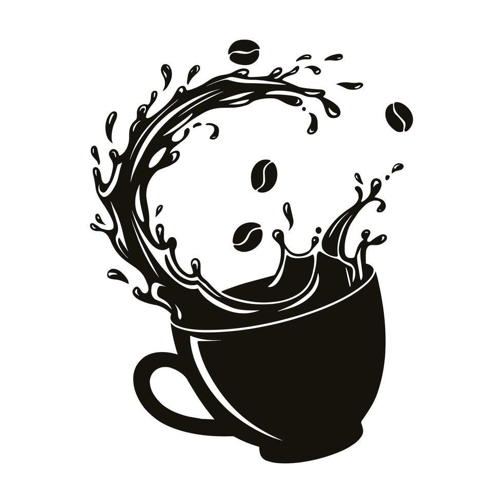 Coffee Splashing Out of a Cup vector