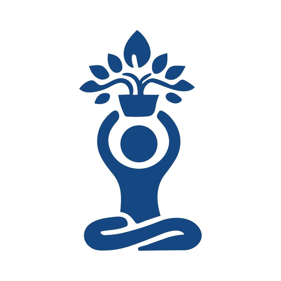 Person nurturing a plant, symbol of growth and care vector