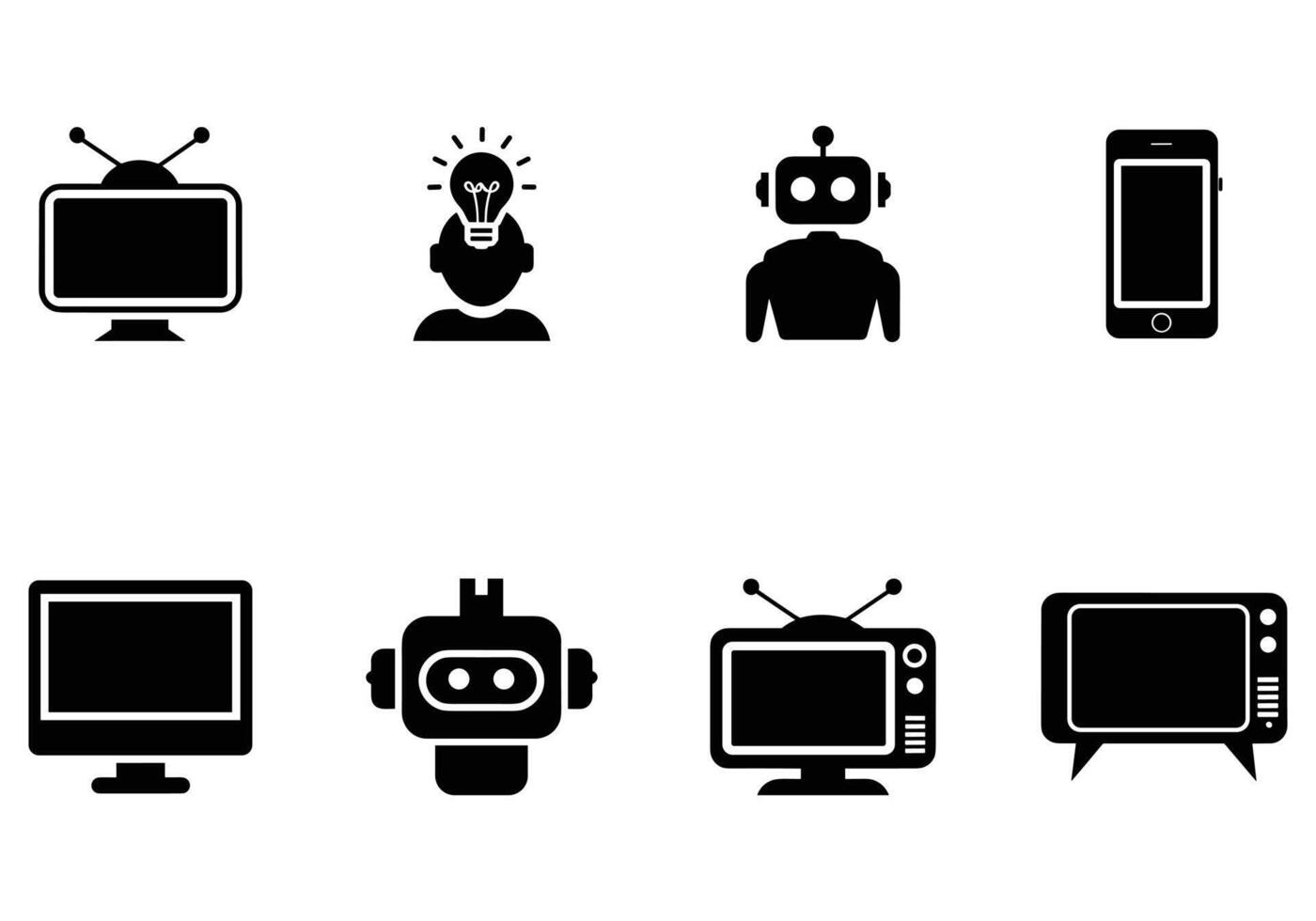 Modern Technology Icons Set vector