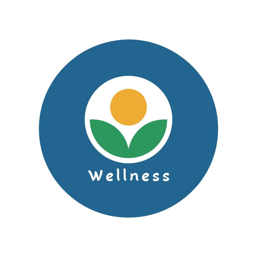 Simple, Vibrant Wellness Logo Design vector
