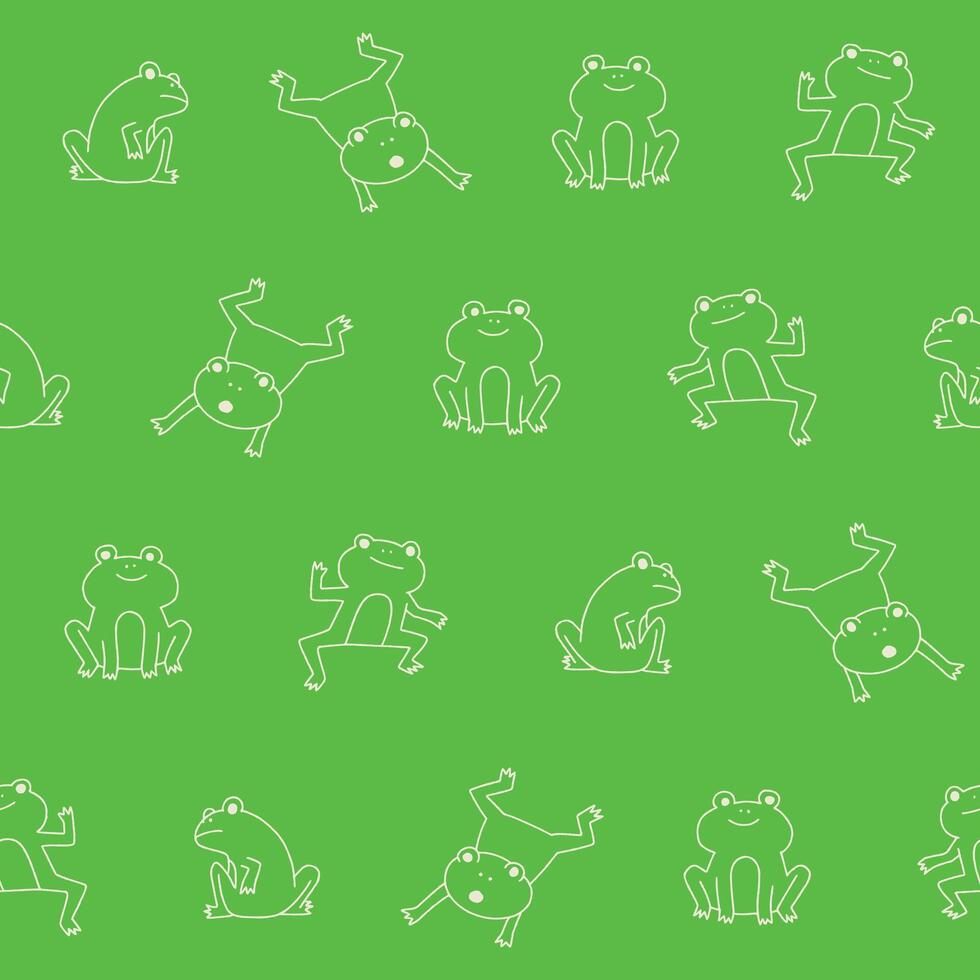 Outline Frog Pattern Illustration Seamless for Wallpaper Background Cover Packaging vector