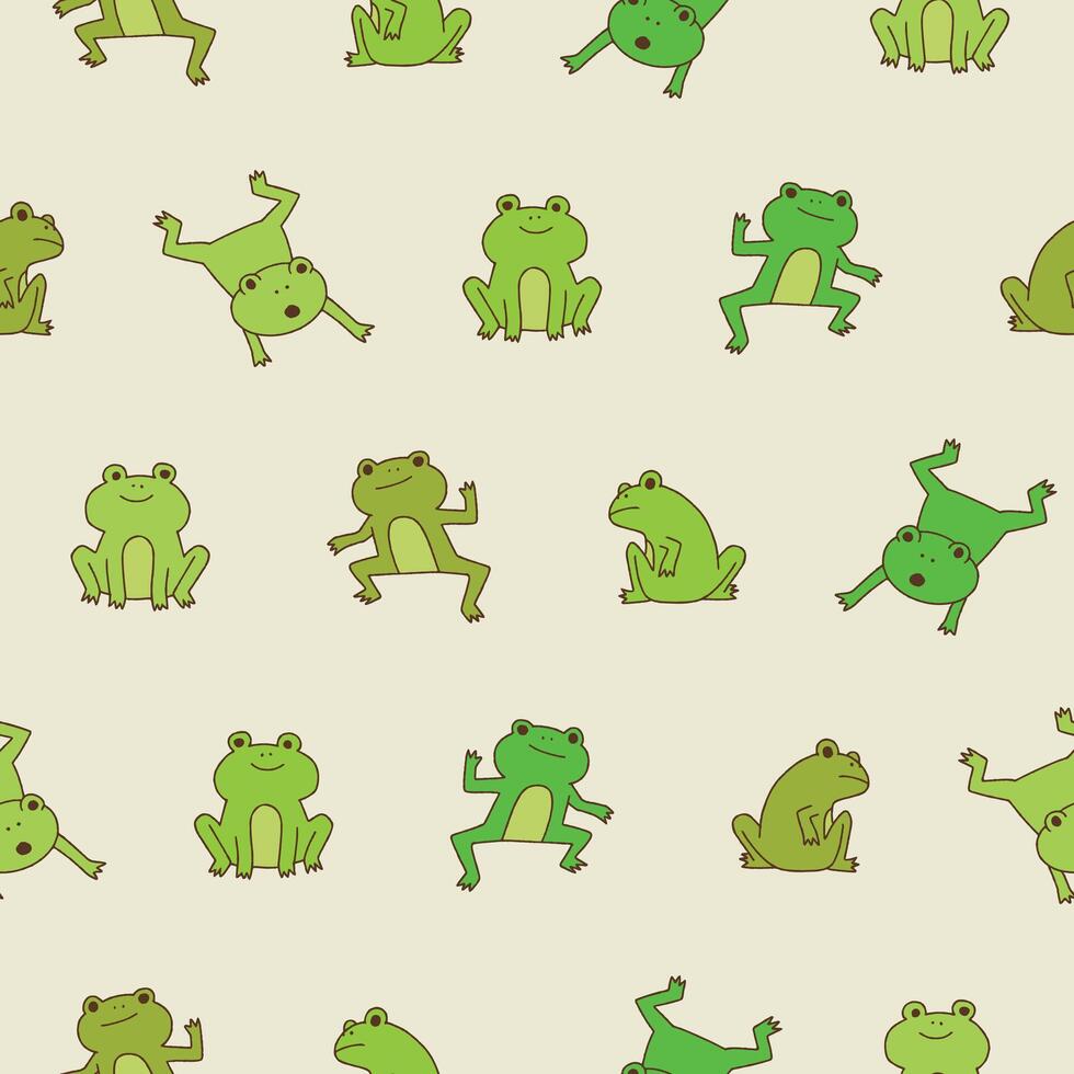 Frog Pattern Illustration Seamless for Wallpaper Background Cover Packaging vector
