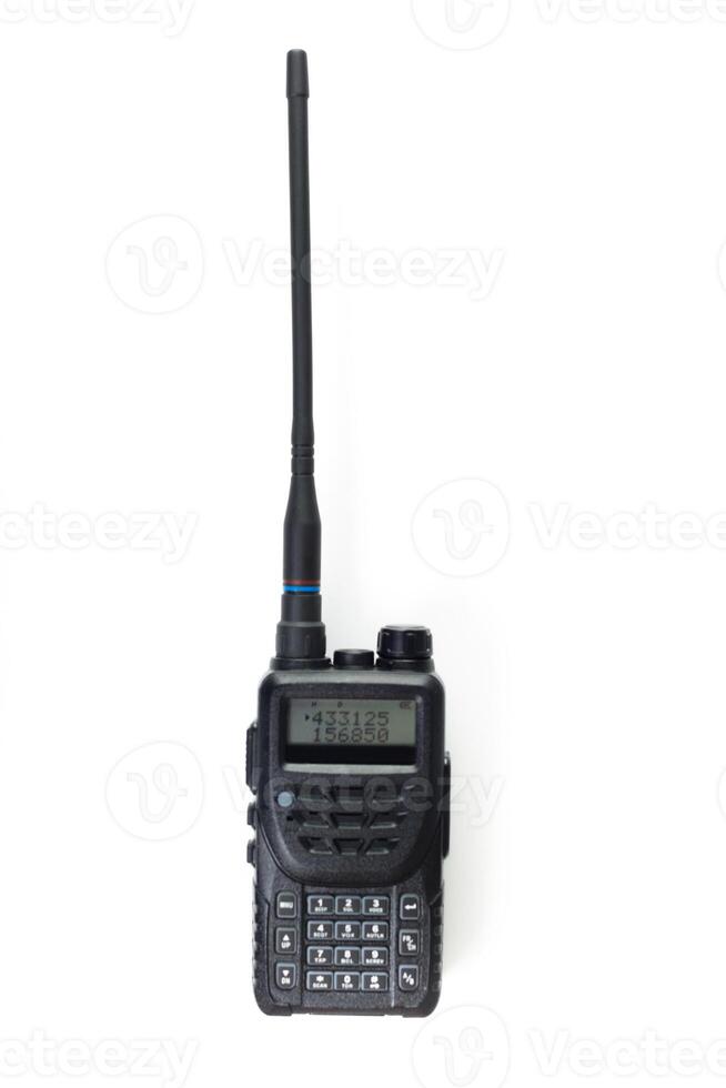 Portable two-way radio device designed for communication in various environments during daytime use photo