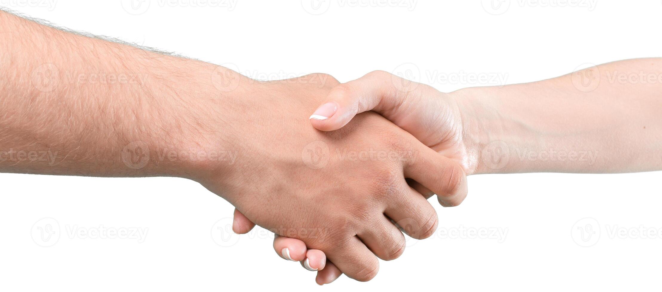 Handshake between diverse individuals symbolizes unity and collaboration in a professional setting photo