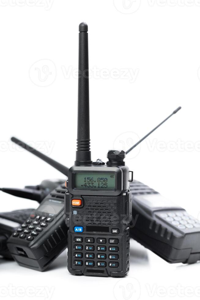 Communication devices on display showcasing various models and functions for effective broadcasting photo