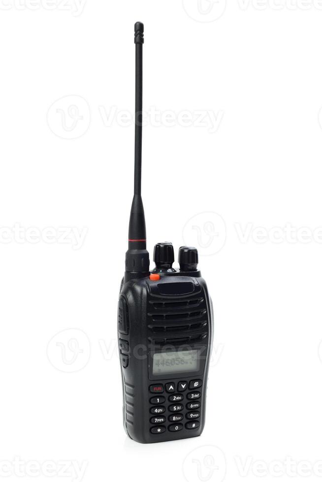 Handheld two-way radio with antenna designed for communication in various settings and environments photo