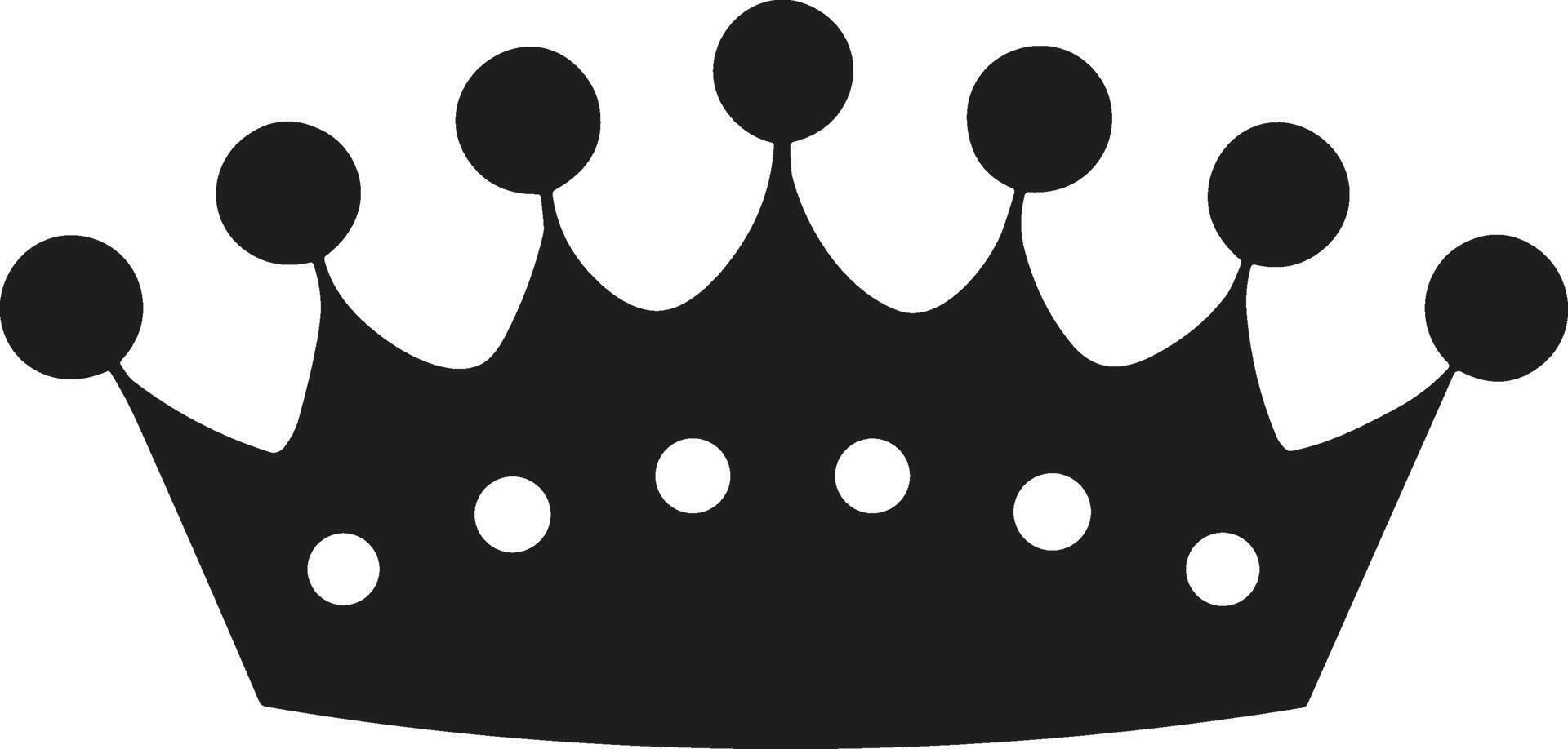 Elegant Crown Silhouette Illustration vector