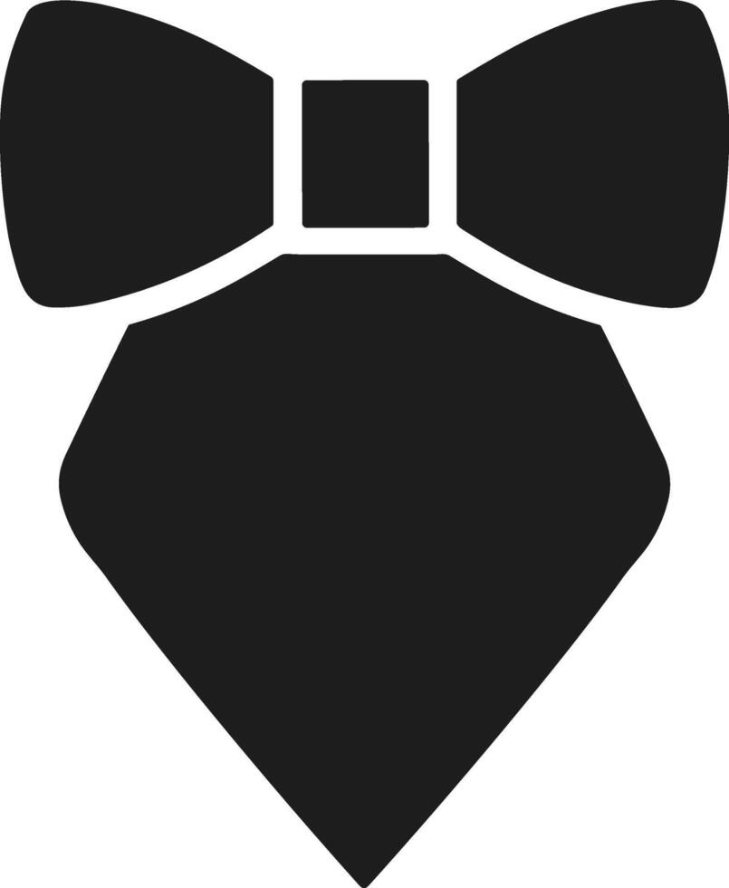 Minimalist Bow Tie Silhouette Illustration vector