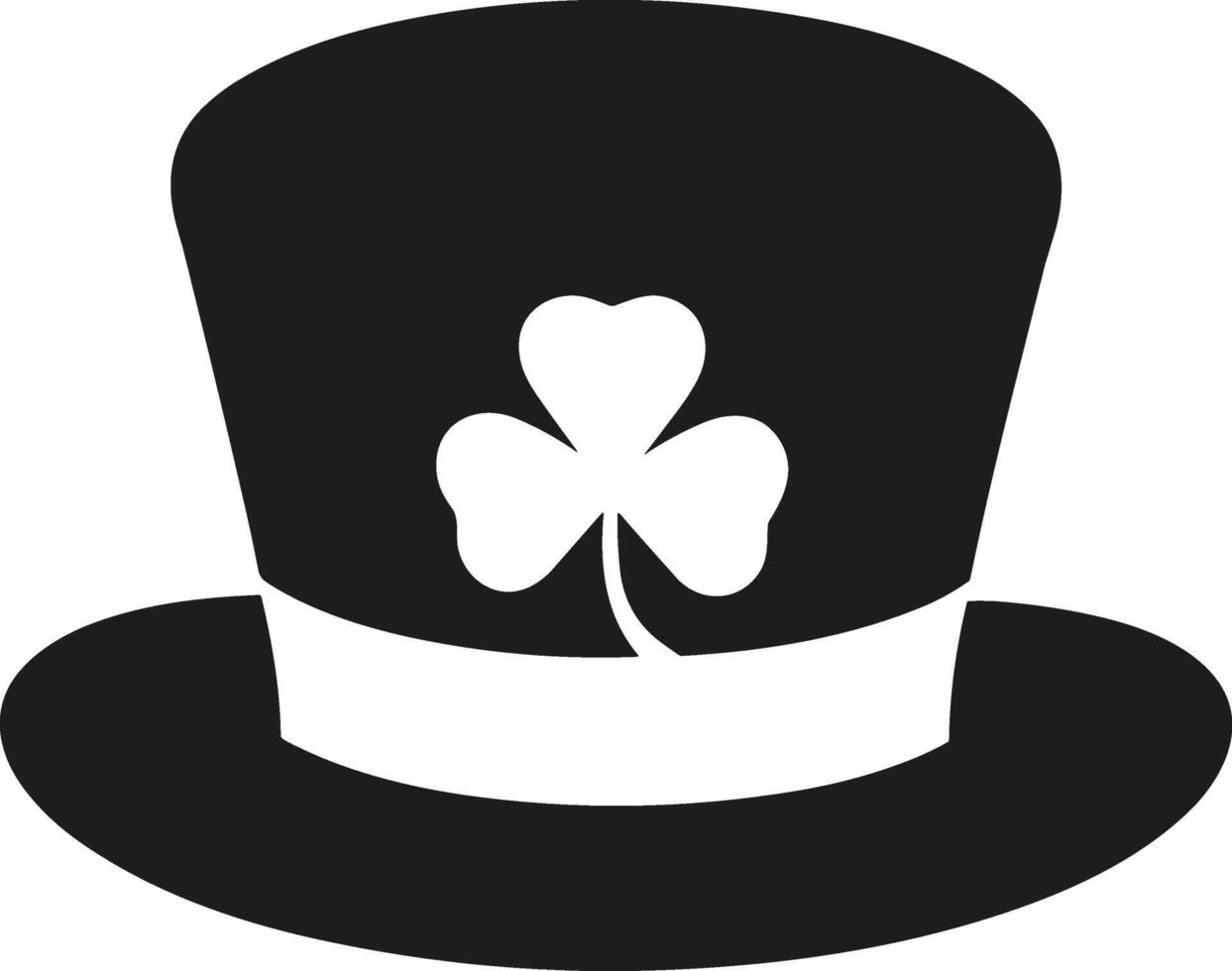 Shamrock Hat Silhouette Illustration - St. Patrick's Day Symbol vector