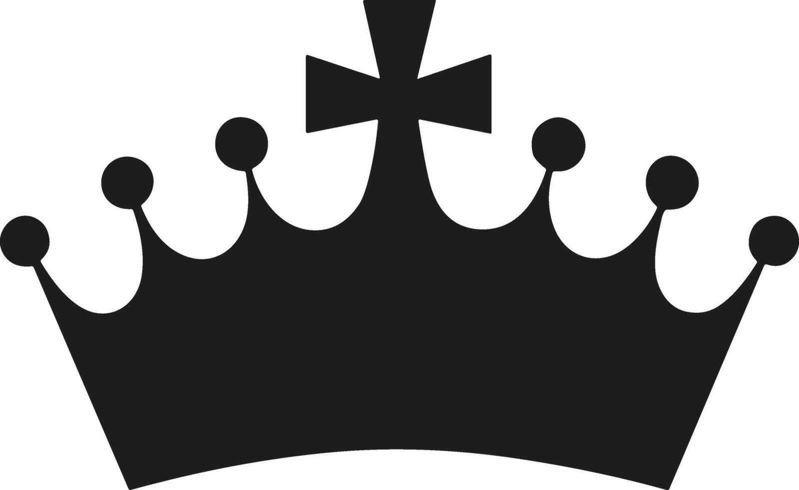 Royal Crown Silhouette - Minimalist Icon vector