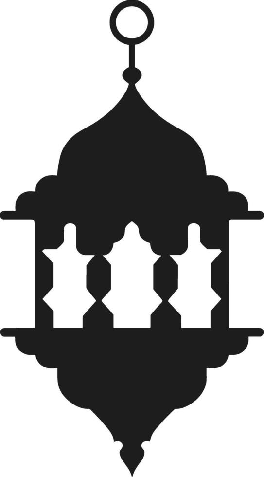 Elegant Islamic Lantern Silhouette for Festive and Cultural Designs vector