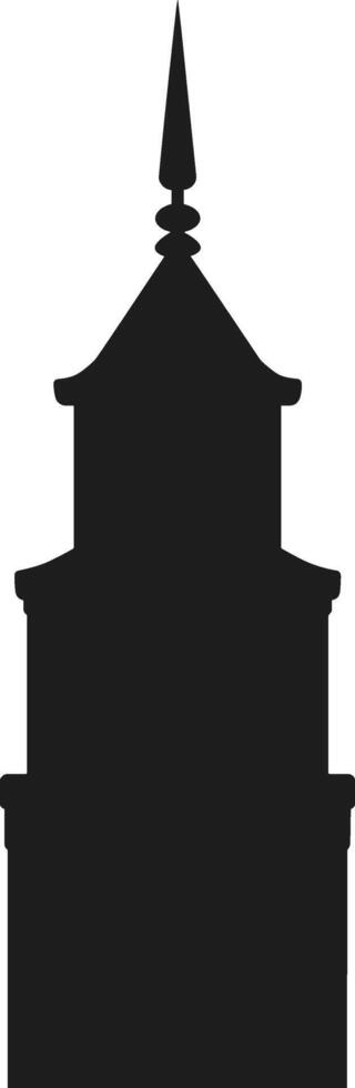 Elegant Minaret Silhouette Illustration vector