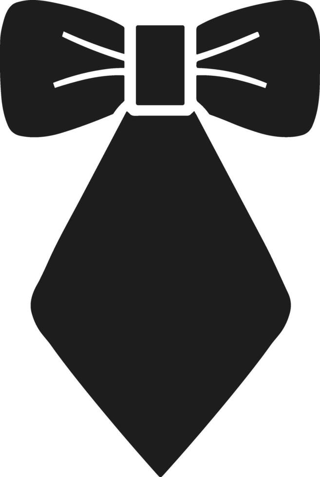 Elegant Bow Tie and Necktie Silhouette - Illustration vector