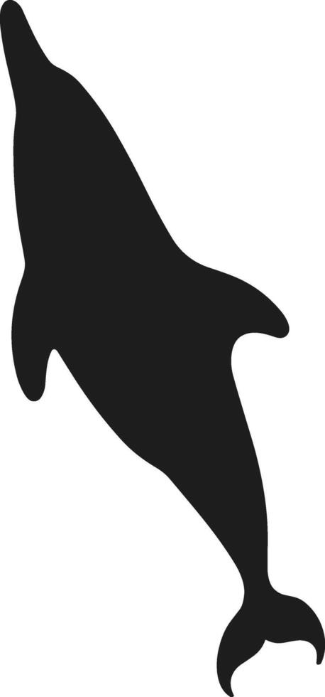 Upward Dolphin Silhouette vector