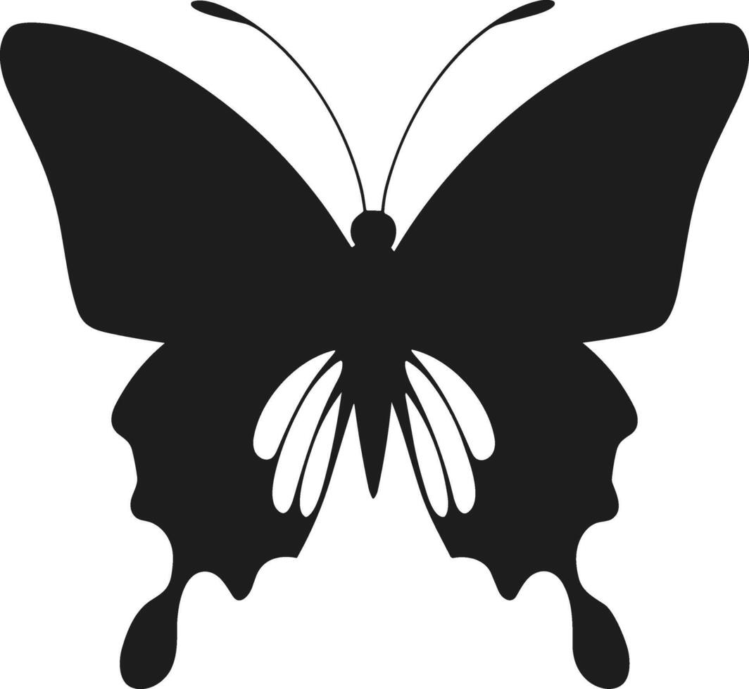 Elegant Butterfly Silhouette - Nature-Inspired Decorative Design vector