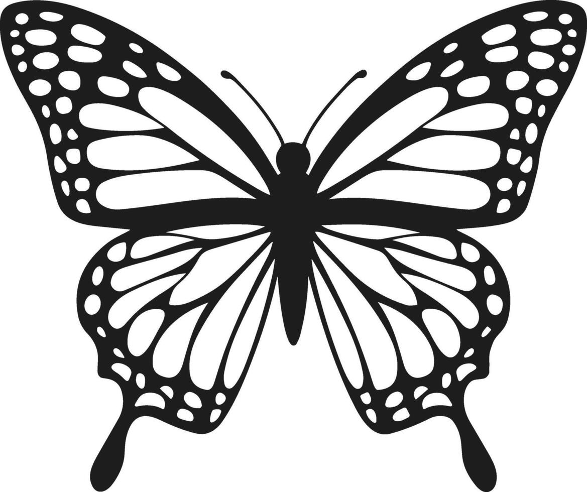 Intricate Butterfly Silhouette - Elegant and Decorative Illustration vector