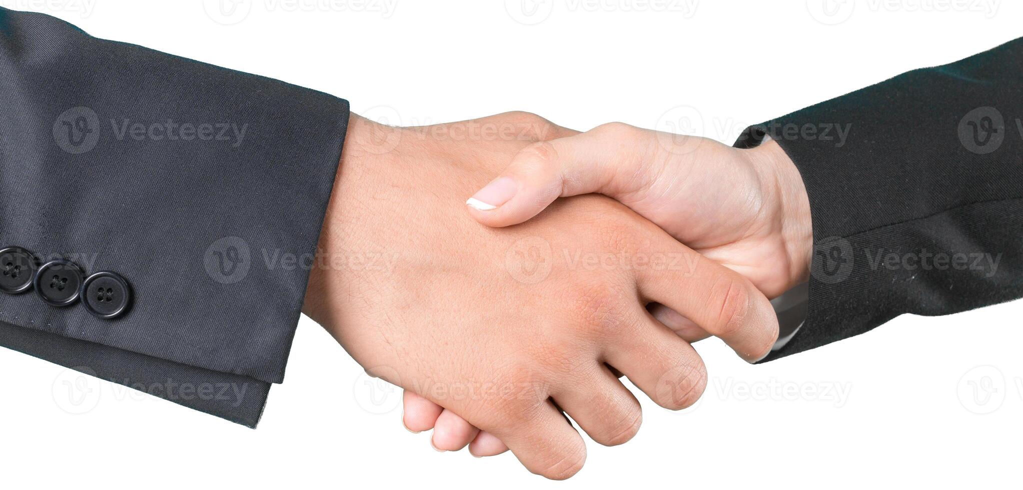 Business professionals engage in a handshake during a successful meeting in an office setting photo