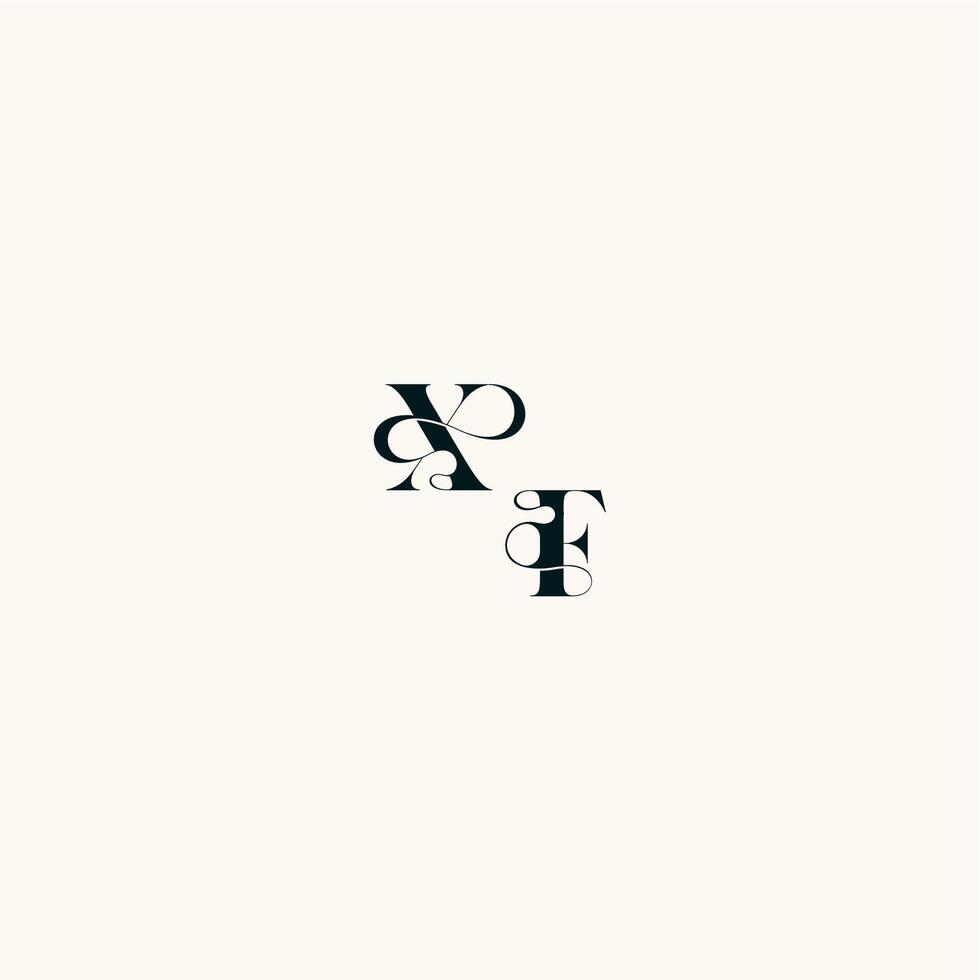 fancy curve logo FX wedding monogram elegant bold and hairline initial letter vector