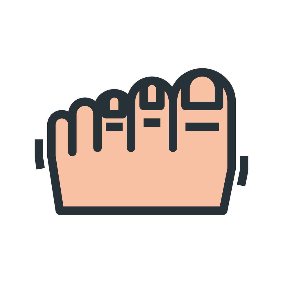 foot icon isolated on white background vector