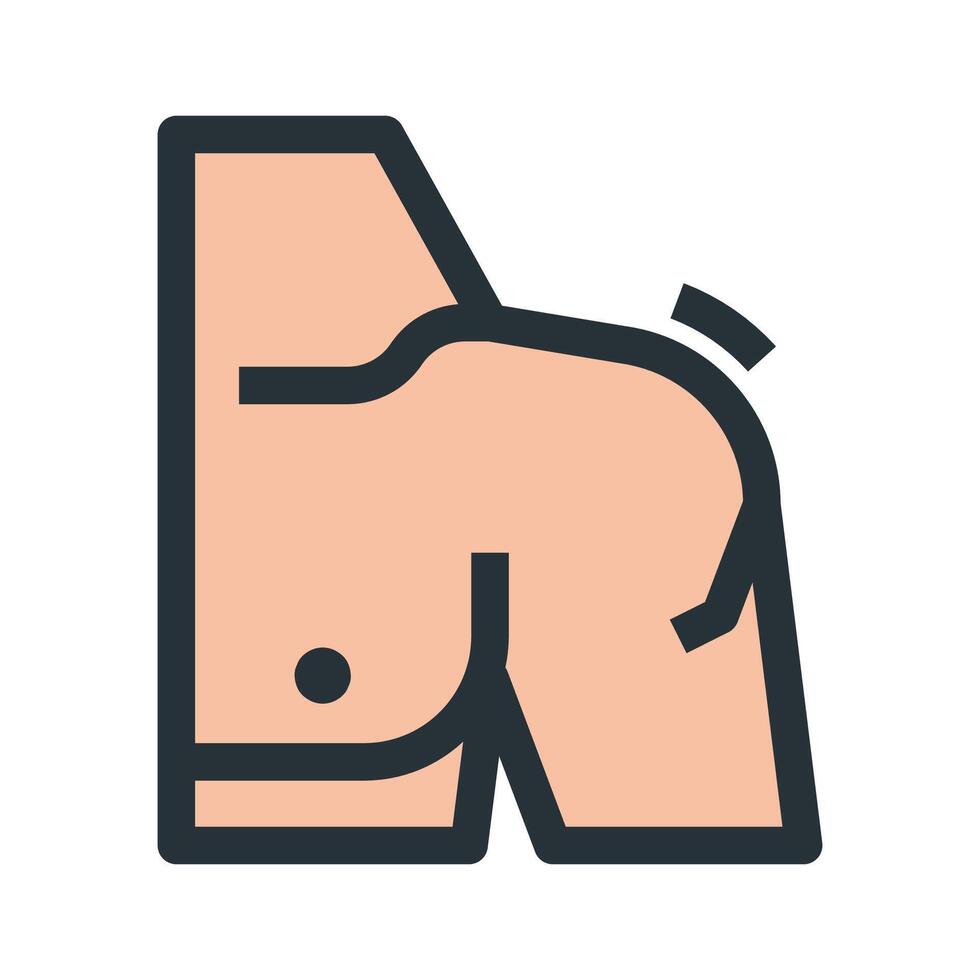 hand shoulder icon on isolated background vector