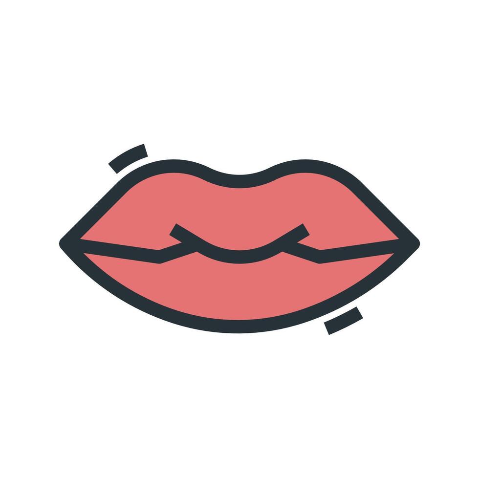 a red lips icon on a white background vector