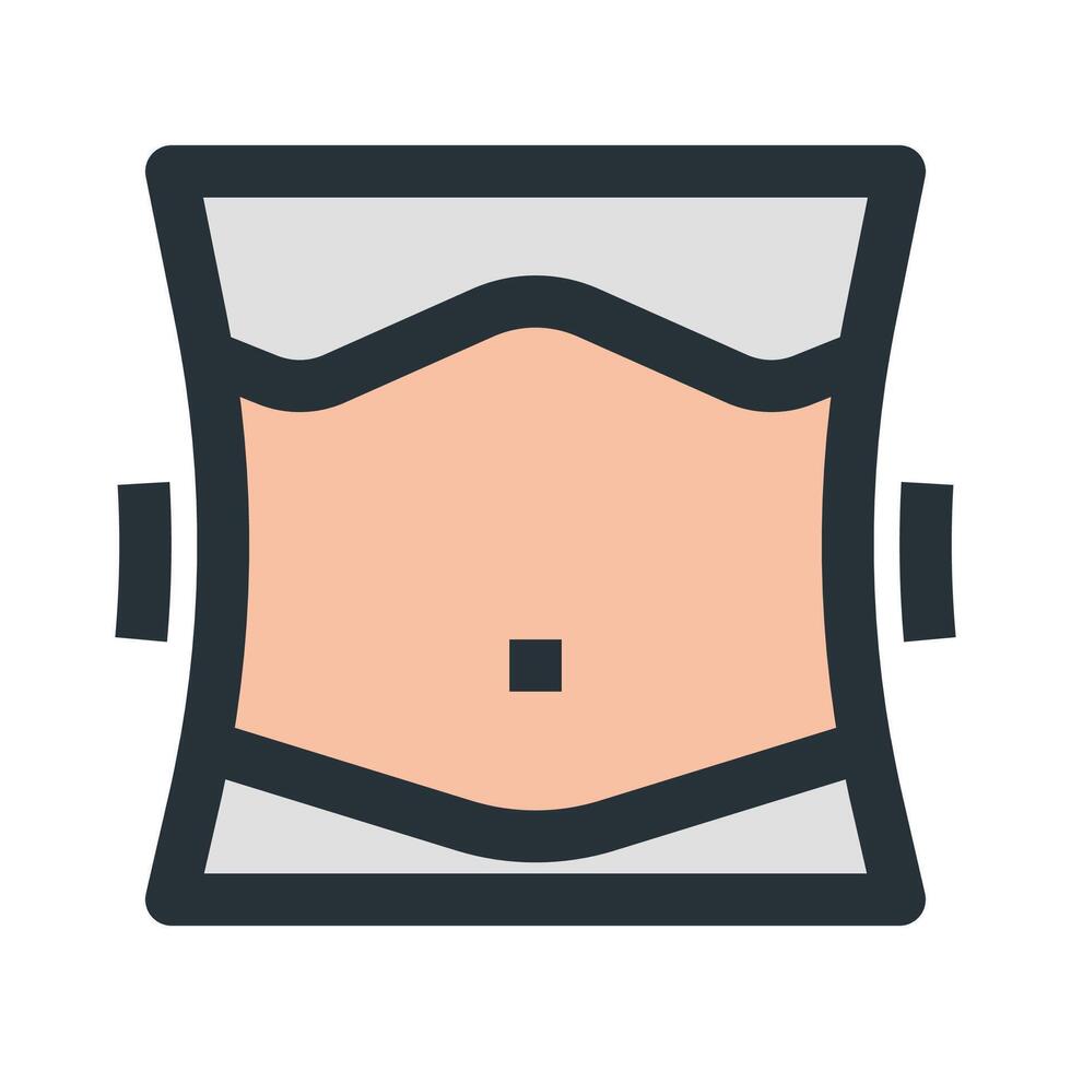 a flat icon of a stomach with a white background vector